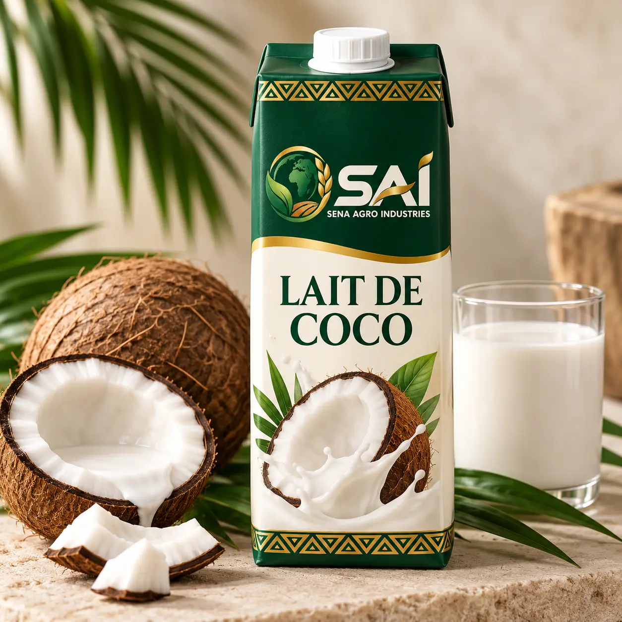 Lait de coco — emballage SENA AGRO INDUSTRIES
