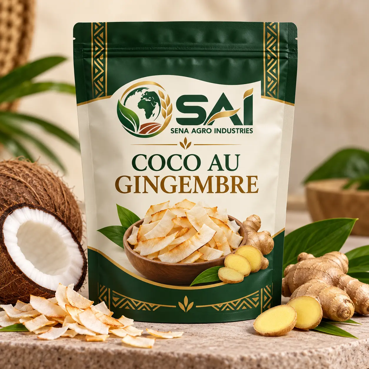 Coco au gingembre — emballage SENA AGRO INDUSTRIES