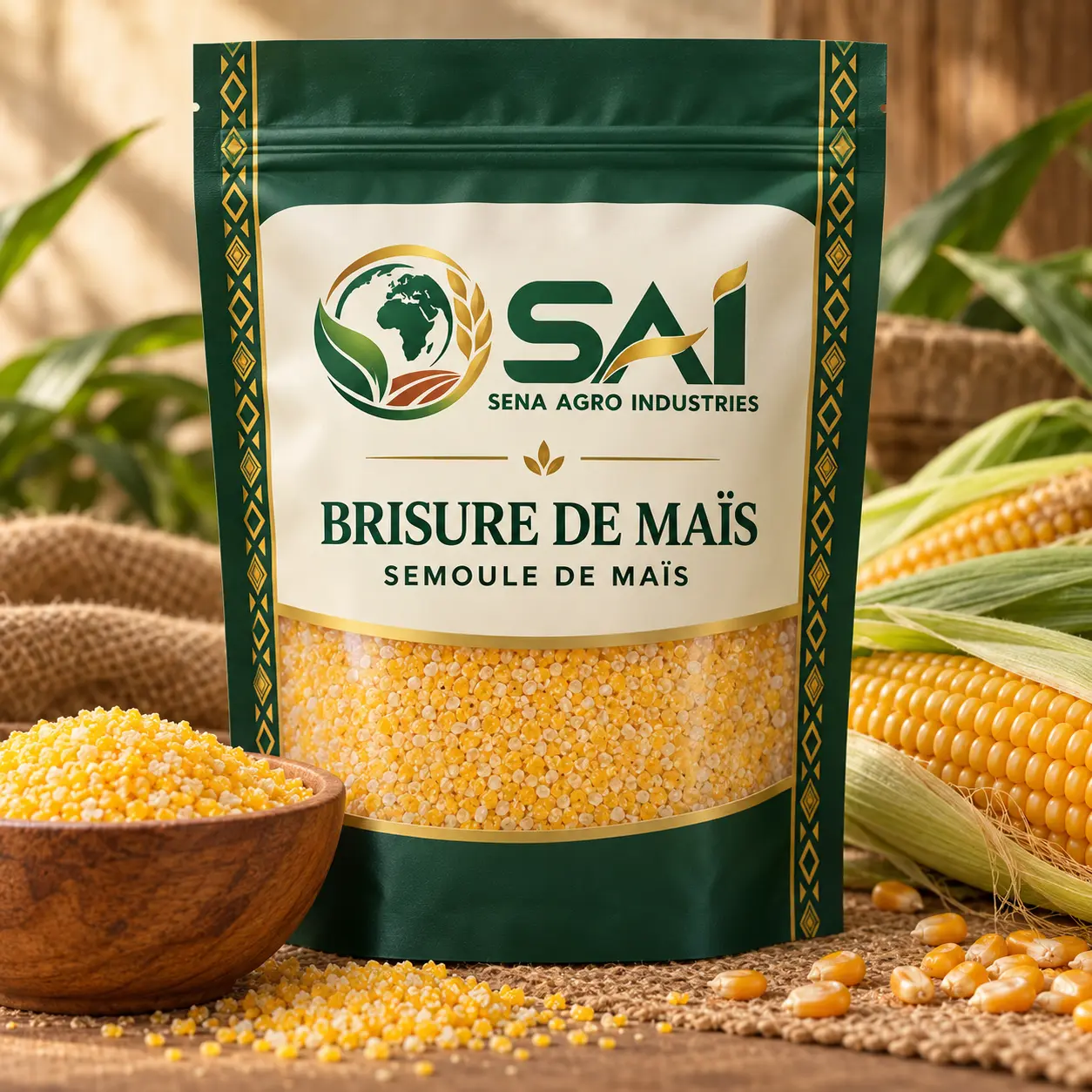 Brisure de maïs — emballage SENA AGRO INDUSTRIES